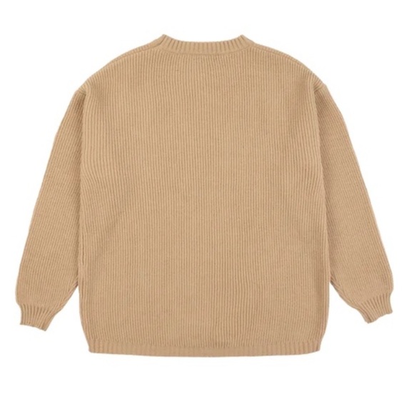 NEW 💛 Taylor Swift The Folklore Album Chenille Patch Crewneck Sweater - Large - Picture 2 of 6